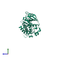 Epidermal growth factor receptor in PDB entry 3gop, assembly 2, side view.