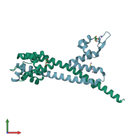 PDB entry 3gp4 coloured by chain, front view.