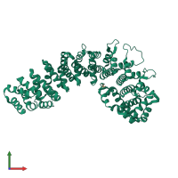 PDB entry 3grl coloured by chain, front view.