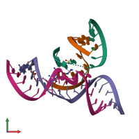 PDB entry 3gs8 coloured by chain, front view.