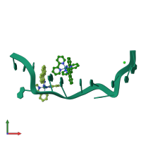 PDB entry 3gsj coloured by chain, front view.