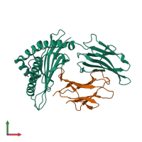 PDB entry 3gsr coloured by chain, front view.