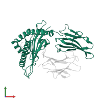 HLA class I histocompatibility antigen, A alpha chain in PDB entry 3gsw, assembly 1, front view.