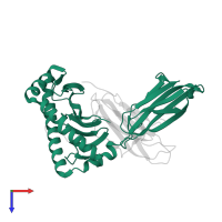 HLA class I histocompatibility antigen, A alpha chain in PDB entry 3gsw, assembly 1, top view.