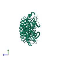 Epidermal growth factor receptor in PDB entry 3gt8, assembly 1, side view.