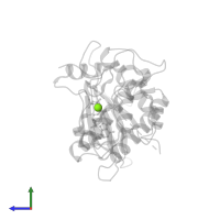 MAGNESIUM ION in PDB entry 3gu5, assembly 1, side view.