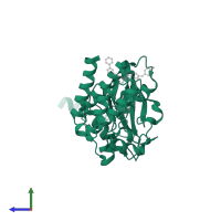 Tyrosine-protein kinase ABL2 in PDB entry 3gvu, assembly 1, side view.