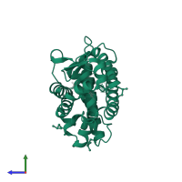 Thyroid hormone receptor beta in PDB entry 3gws, assembly 1, side view.