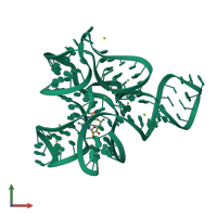 PDB entry 3gx2 coloured by chain, front view.