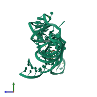 PDB entry 3gx2 coloured by chain, side view.