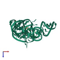 PDB entry 3gx2 coloured by chain, top view.