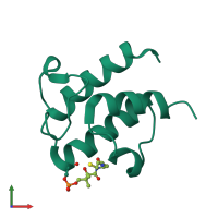 PDB entry 3gzl coloured by chain, front view.