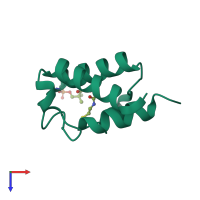 PDB entry 3gzl coloured by chain, top view.