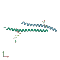 PDB entry 3h01 coloured by chain, front view.