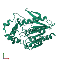 PDB entry 3h04 coloured by chain, front view.