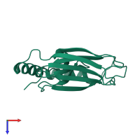 PDB entry 3h0x coloured by chain, top view.