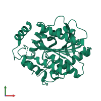 PDB entry 3h19 coloured by chain, front view.