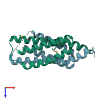 PDB entry 3h3m coloured by chain, top view.