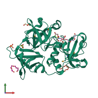 PDB entry 3h41 coloured by chain, front view.