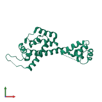 PDB entry 3h47 coloured by chain, front view.