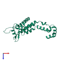 PDB entry 3h47 coloured by chain, top view.