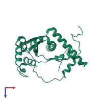 PDB entry 3h4r coloured by chain, top view.