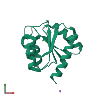 PDB entry 3h5i coloured by chain, front view.