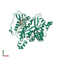 PDB entry 3h5z coloured by chain, front view.