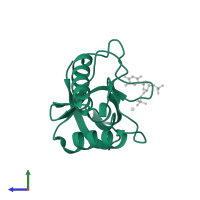 Nuclease A in PDB entry 3h6m, assembly 1, side view.