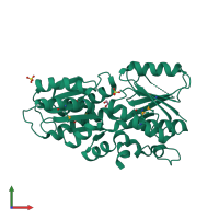PDB entry 3h75 coloured by chain, front view.