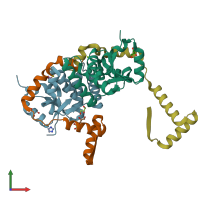 PDB entry 3h87 coloured by chain, front view.