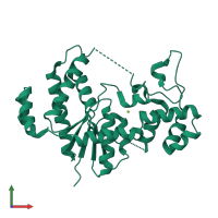 PDB entry 3h8s coloured by chain, front view.