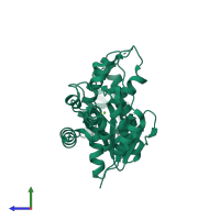 PDB entry 3h8s coloured by chain, side view.