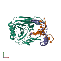 PDB entry 3h8x coloured by chain, front view.
