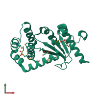 PDB entry 3h93 coloured by chain, front view.
