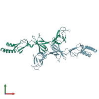 PDB entry 3h94 coloured by chain, front view.