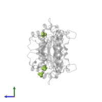 SULFATE ION in PDB entry 3ha2, assembly 1, side view.