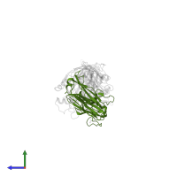 T cell receptor beta constant 1 in PDB entry 3hg1, assembly 1, side view.