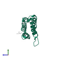 Protein polybromo-1 in PDB entry 3hmf, assembly 1, side view.