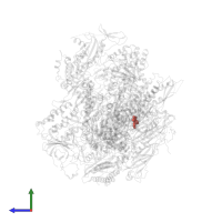 Modified residue BRU in PDB entry 3hov, assembly 1, side view.