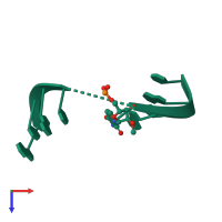 PDB entry 3hr3 coloured by chain, top view.