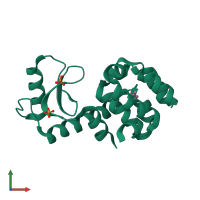 PDB entry 3ht8 coloured by chain, front view.