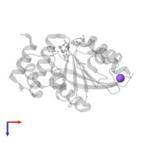 SODIUM ION in PDB entry 3hvi, assembly 1, top view.