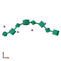 PDB entry 3hya coloured by chain, front view.