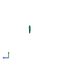 PDB entry 3hyd coloured by chain, side view.