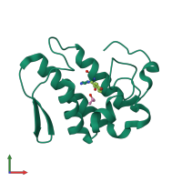 PDB entry 3i03 coloured by chain, front view.