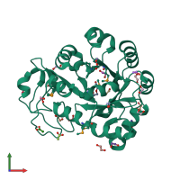 PDB entry 3i10 coloured by chain, front view.