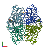 PDB entry 3i16 coloured by chain, front view.