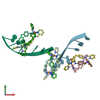 PDB entry 3i1d coloured by chain, front view.