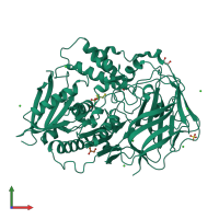 PDB entry 3i2f coloured by chain, front view.